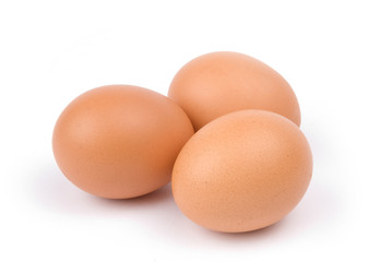eggs on white background