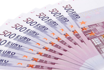 Euro banknotes, close-up