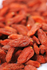 Chinese herbs dried wolfberry  macro close up