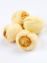 Chinese herbs Semen Nelumbinis or dried otus seeds macro
