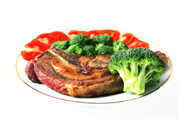 roast beef and vegetables