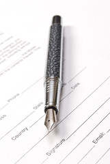 Business Contract and pen close up