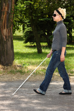 blind woman