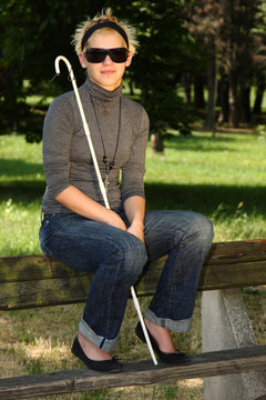 blind woman