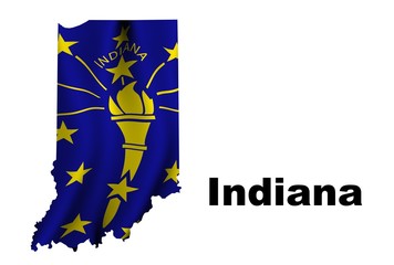 Indiana Flag as the territory Map