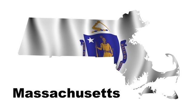 Massachusetts Flag as the territory Map