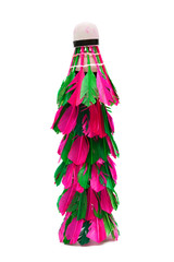 shuttlecock with feathers