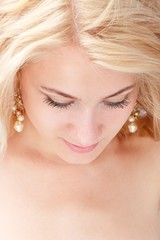 Fototapeta premium blond woman close up