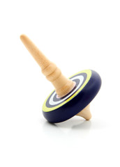 Spinning top isolated on white background