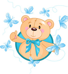 Very cute Teddy Bear waiving hello © Anna Velichkovsky