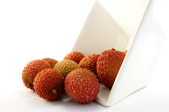 Lychee Spilling out of a Dish