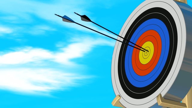 three arrows hitting gold