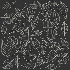 Abstract illustration with leafs. Vector art