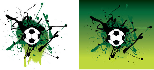 grunge style football or soccer ball illustration