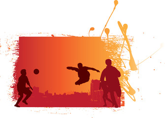 Obraz premium grunge and urban style football soccer illustration