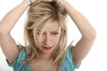 Fototapeta premium Desperate blonde girl