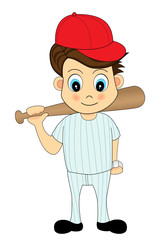 cartoon baseball player