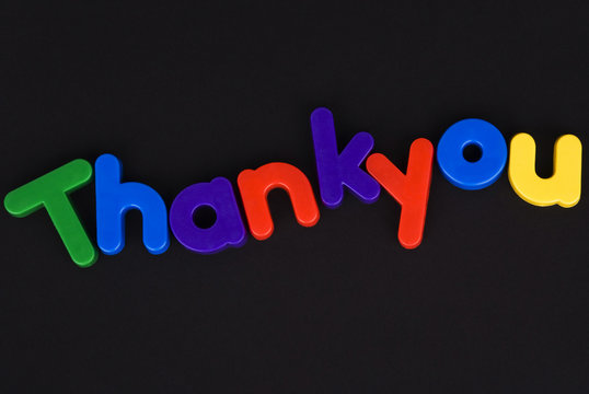 Thankyou colourful lettering