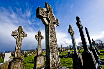 old cemetery on belfast.crosses