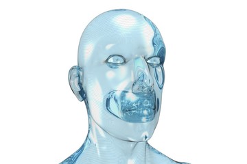 3D redering of a face of a men