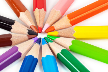 Naklejka premium Multicolored pencils