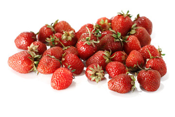 strawberries isolated on white background