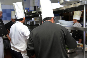 Fototapeta na wymiar chefs at work