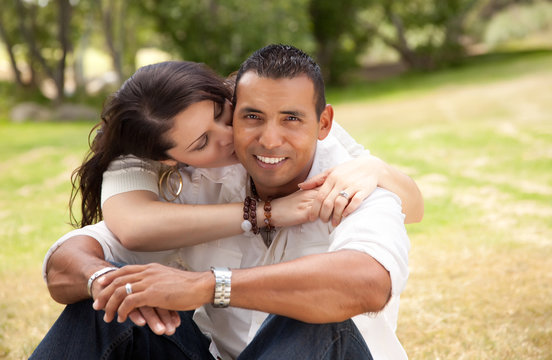 Happy Couple In The Park