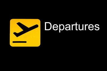 Departure Sign at the Airport