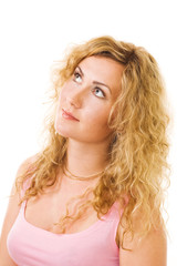 Naklejka premium peaceful woman