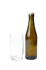 Beer and empty glass