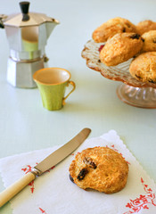 scone and cranberries