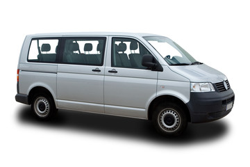 Silver Passenger Van