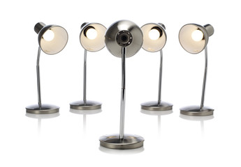 Table Lamps Listening to a Speaker