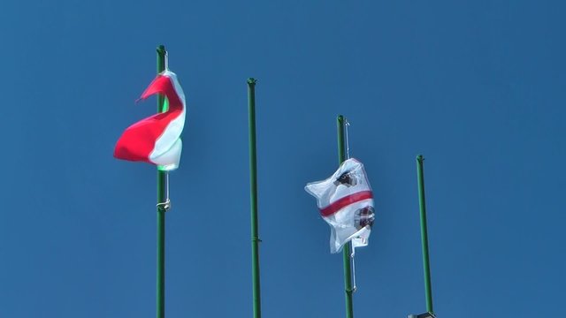 Bandiera italiana e sarda