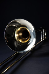 Trombone Isolated on Black Background