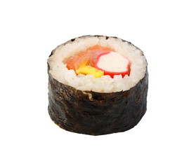 sushi on a white background