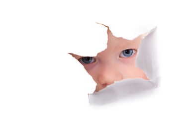 Looking through paper hole