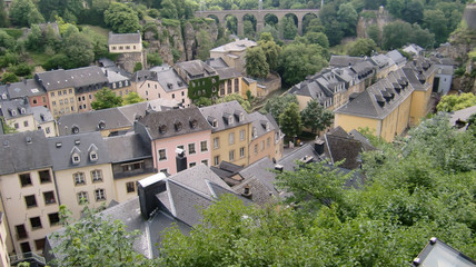 Fototapeta premium Alzette-Tal Luxemburg-Stadt