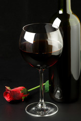 Red wine and rose