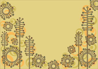 Stylized vector floral background