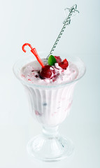 ice-cream with cherry
