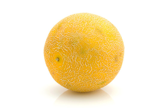 yellow melon isolated on white background