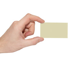 Obraz premium Gray card blank in a hand