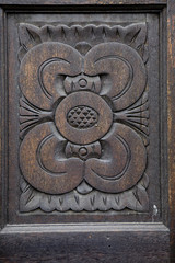 fragment of wood door