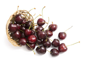 cherries and basket