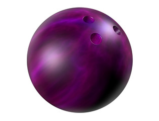 Purple bowling ball - obrazy, fototapety, plakaty