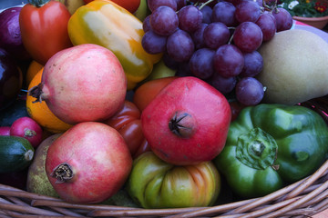 Cesta de frutas y verduras