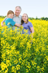 Fototapeta premium old men with children outdoor