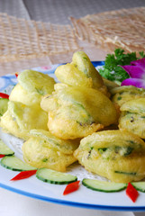 china delicious food--fried field mint leaves